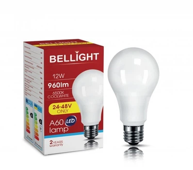 Светодиодная лампа низковольтная LED A60 24/48V 12W E27 6500K