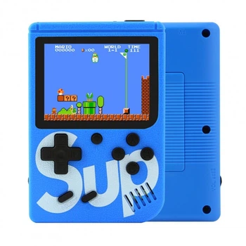 Игровая портативная ретро приставка 168 игр dendy денди SEGA 8bit SUP Game Box синяя