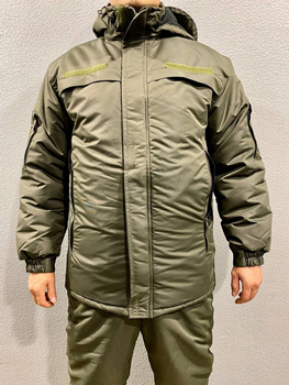 Тактическая зимняя курточка НГУ хаки. Зимний бушлат олива непромокаемый Размер 46
