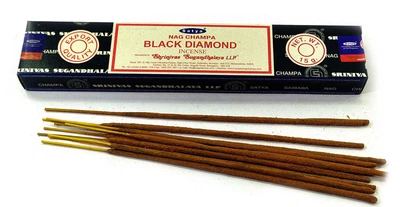 Благовоние "Black Diamond" "Черный Алмаз" 15 гр Satya масала 33807