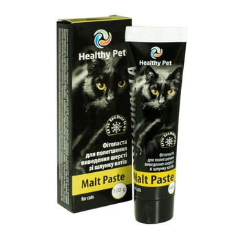 Фітопаста Healthy Pet Malt Paste для виведення шерсті зі шлунку котів 100мл