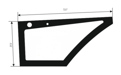 Скло дверей нижнє ліве ADA Glass Volvo BL71 (11149772)