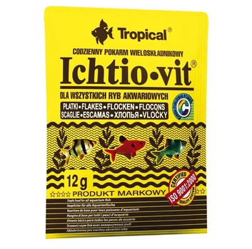 Сухий корм для акваріумних риб у пластівцях Tropical Ichtio-Vit 12 г (5900469744017)