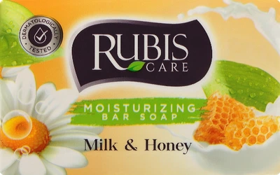 Мило "Молоко та мед" у паперовій упаковці - Rubis Care Milk & Honey Moisturizing Bar Soap 60g (1107864-92487)