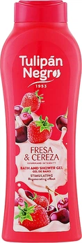 Гель для душу "Полуниця та вишня" - Tulipan Negro Shower Gel 650ml (1103707-88702)