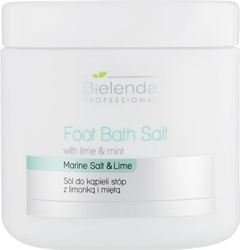 Сіль для педикюру з лаймом та м'ятою - Bielenda Professional Foot Bath Salt with Lime & Mint 600g (542443-34463)