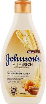 Питательный гель для душа с маслами Миндаля и Ши - Johnson’s® Vita-rich Oil-In-Body Wash 400ml (865245-19674)