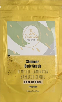 Шимер-скраб для тіла сухий - Be Trendy Shimmer Body Scrub Emerald Shine 200ml (1061845-32401740)