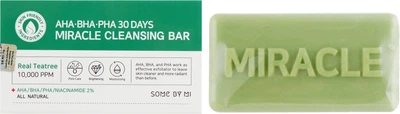 Мило для обличчя - Some By Mi AHA/BHA/PHA 30 Days Miracle Cleansing Bar 106g (634849-100179)