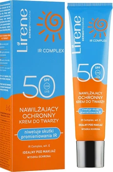 Захисний зволожувальний крем для обличчя - Lirene Protective Moisturizing Face Cream SPF50 40ml (819429-4071)
