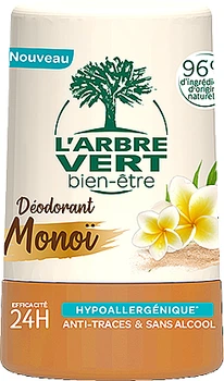 Дезодорант с кокосовым маслом - L'Arbre Vert Monoi Deodorant 50ml (1088386-84495)