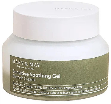 Заспокійливий крем-гель для проблемної шкіри обличчя - Mary & May Sensitive Soothing Gel 70g (1106191-76825)