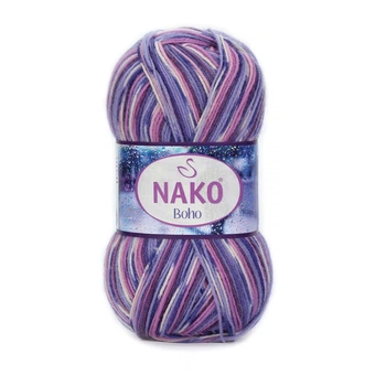 Носочная пряжа Nako Boho Concept 82456 Purple Rain