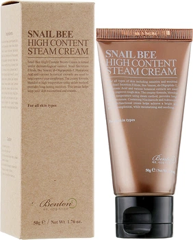 Крем з муцином равлики та бджолиною отрутою - Benton Snail Bee High Content Steam Cream 50g (410131-49078)