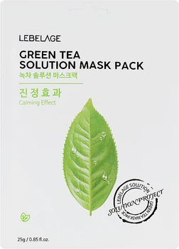 Тканинна маска для обличчя - Lebelage Green Tea Solution Mask 25g (843663-45085)