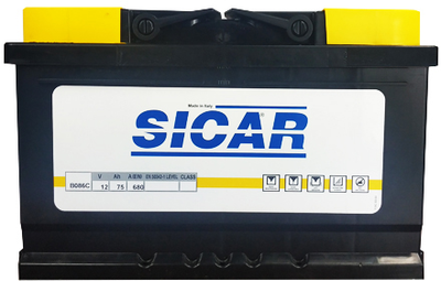 Аккумулятор SICAR 75 Ah 720 A R+ (-/+) (B086C)