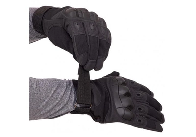 Тактические перчатки Military Gloves черные размер XL (полнопалые военные с закрытыми пальцами осень-зима для военных ВСУ) US-GBK47