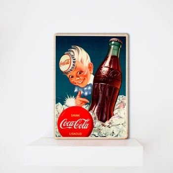 Деревянный Постер Coca Cola А5