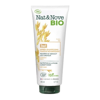Маска-Кондиціонер 2в1 для Сухого Пошкодженого волосся Овес EUGENE PERMA Paris Nat & Nove BIO Masque Conditioner 2en1 Nourissant 200 мл