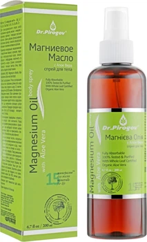 Магнієва олія з алое віра для тіла - Dr.Pirogov Magnesium Oil With Aloe Vera 200ml