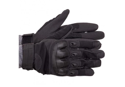 Тактичні рукавиці WS-Gloves чорні розмір L (повнопалі воєнні з закритими пальцями осінь-зима для воєнних ЗСУ) WSTGBK11