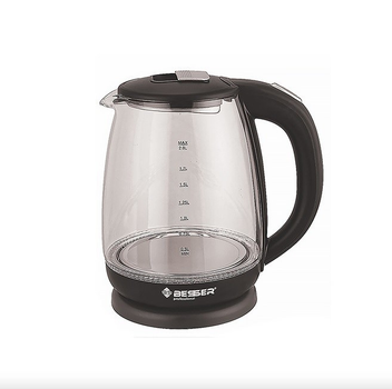 Чайник електричний скляний Besser 10327 1800W 1800W 1.8 л, Black