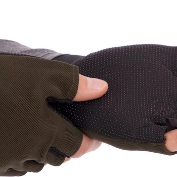 Перчатки тактические с открытыми пальцами Zelart Action 4379 размер L Olive