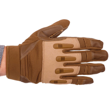 Перчатки тактические с закрытыми пальцами Zelart Action 8795 размер XL Khaki