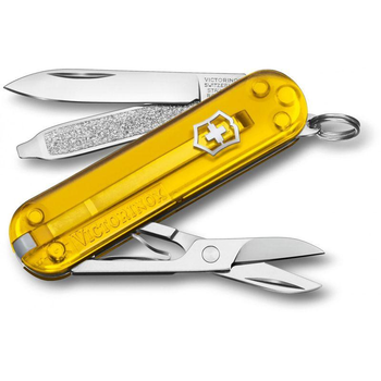 Складной многофункциональный карманный нож 7 функций 58 мм. желтый 2203330 Victorinox