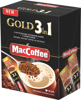 Кофейный напиток 3в1 MacCoffee Gold 16 г x 20 шт (8887290109956)