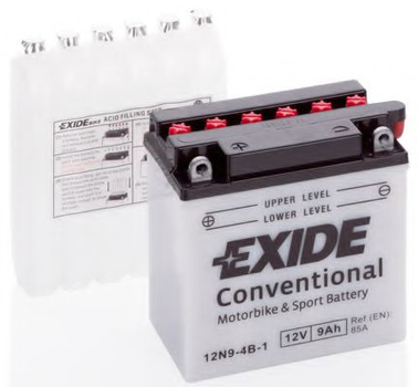 Аккумулятор 9Ah-12v 12N9-4B-1 135х75х139 L, EN85 Exide (12N94B1)