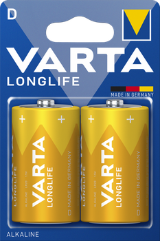 Батарейки VARTA LONGLIFE LR20/D Alkaline 2 шт. (10)