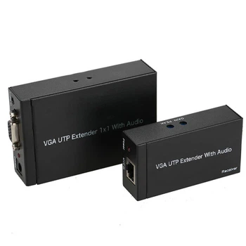 Удлинитель Navceker VGA по RJ45 витой паре активный со звуком до 300 м