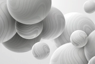 Дизайнерские виниловые фотообои на флизелиновой основе 3d marble spheres