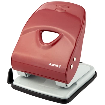 Діркопробивач для паперу Axent Exact-2 3940-06-A, металевий, 40 аркушів, червоний