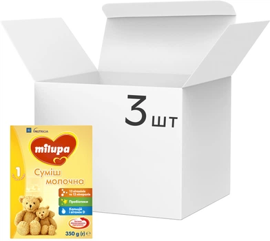 Упаковка смеси Milupa Молочная сухая 1 350 г х 3 шт (4820226166856)