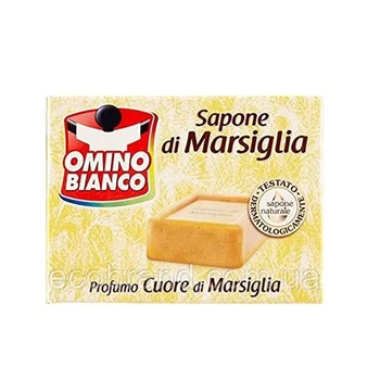 Хозяйственное мыло для стирки OMINO BIANCO Sapone Di Marsiglia «Сердце Марселя» 250 г