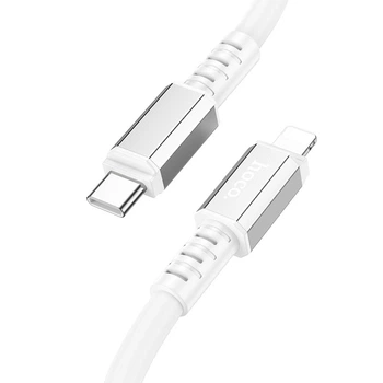 Кабель для телефона с быстрой зарядкой Type-C to&nbsp;Lightning Apple iPhone HOCO X85 Strength 100см |20W| Белый