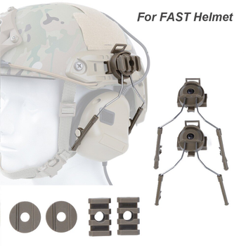 Адаптеры для Активных Наушников с креплением на шлем - ClefersTac Rail kit на fast шлем хаккі (5002307)