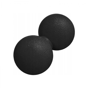 Мяч массажный двойной Springos Lacrosse Double Ball 6 x 12 см FA0022 черный
