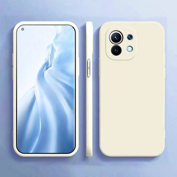 Силиконовый чехол Soft Touch для Xiaomi Mi 11 Lite Молочный