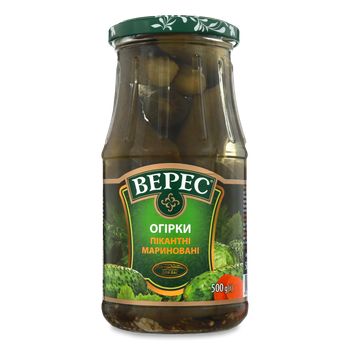 Огірки мариновані Пікантні Верес 500 г