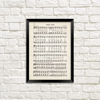 Постер в рамке Jingle bells ноти 30x42 см, A3 (MT3_22NG001_BL)