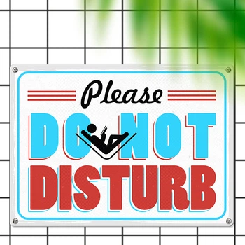 Табличка металева Please do not desturb 26х18,5 см