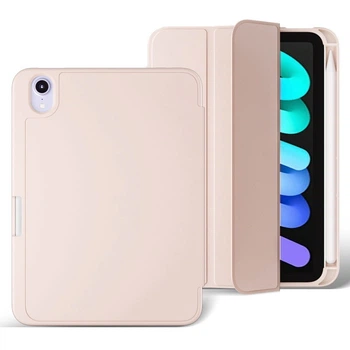 Силиконовый чехол обложка + Pencil Direct Charge + Pencil Holder BBM1 для iPad mini 6 8.3" 2021/mini 7 8.3" 2024 Розовый