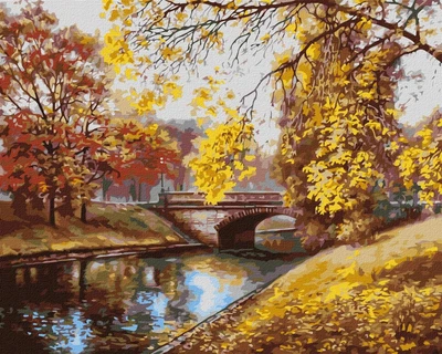 Картина за номерами Осінній пейзаж Сергій Лобач Ідейка 40 х 50 KHO2879