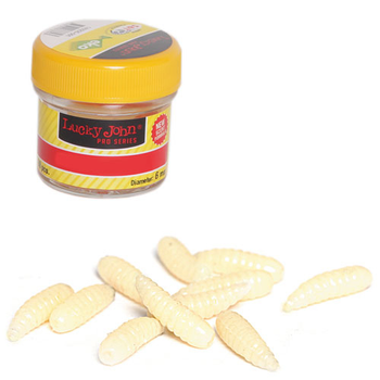 Силікон Lucky John Maggot 0.5in / 12мм / 30шт / колір 001 (140202-001)
