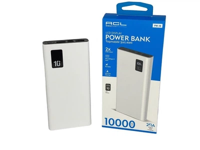 Повербанк Power Bank портативна зарядка ACL PW-10 /10 000 mAh FAST CHARGE Білий