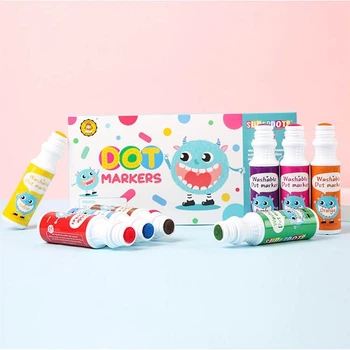 Набор для творчества точечные фломастеры на водной основе Superdots детские маркеры Dot painting 8 цветов по 60 мл