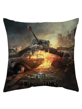 Подушка Мир танков World of Tanks двухсторонняя 40х40 см (p0099)